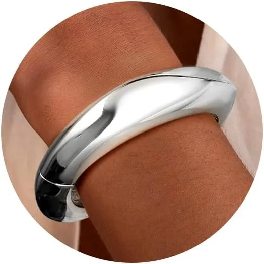 2Pcs Bangle Bracelets for Women Gold Arm Cuff 14k Gold Plated Chunky Gold Bangle Set Hinged Cuff Bracelets Trendy Arm Cuff Jewelry for Women