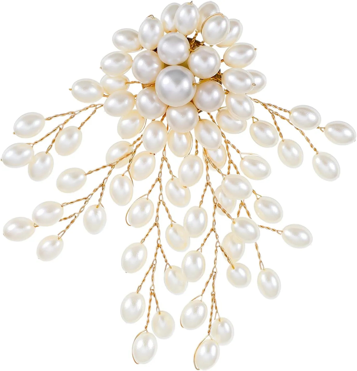 3.54Inch Pearl Brooches for WomenBride Bridesmaid Wedding Decoration Brooches and Pins for Women Hats Bags Suits Dresses Accessories