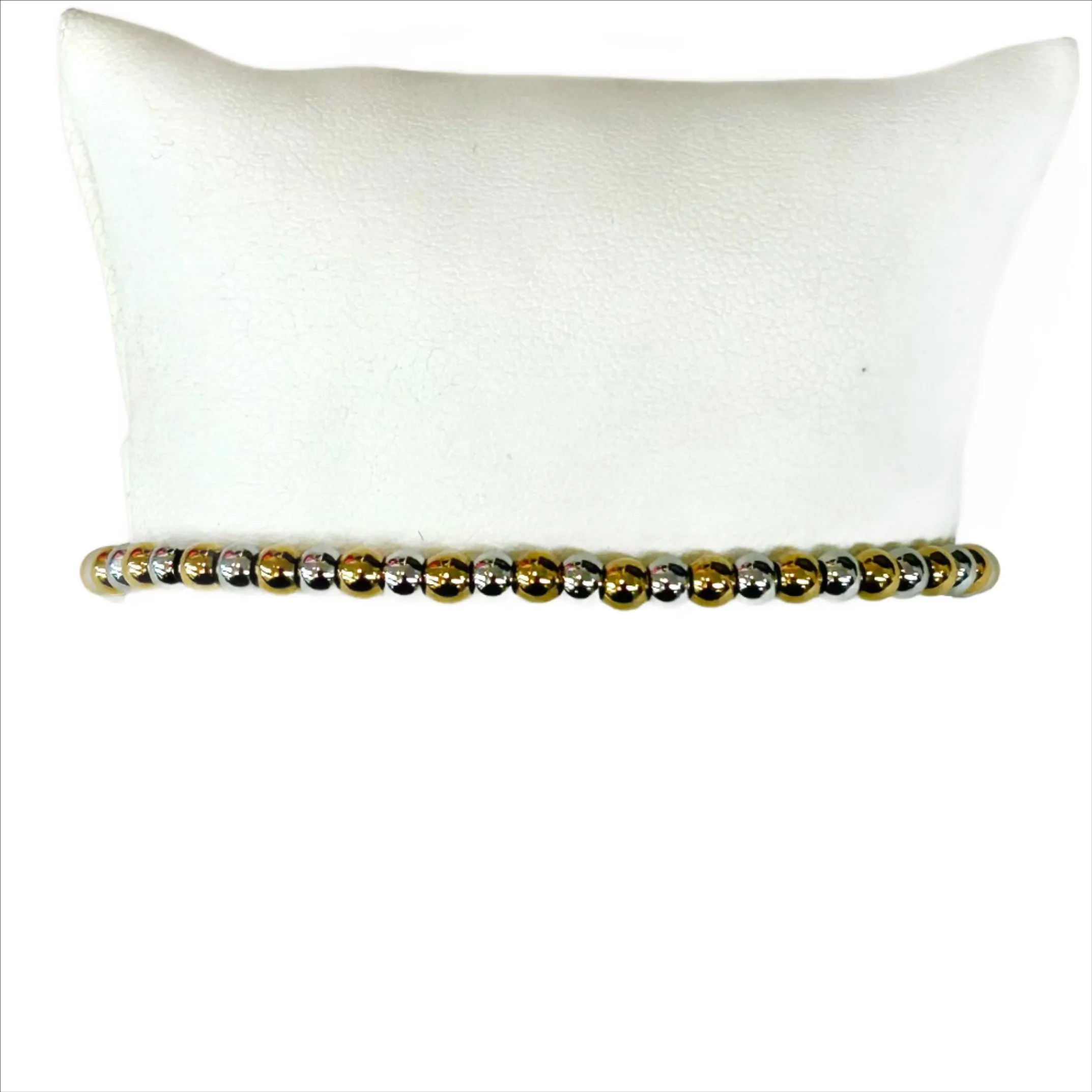 6mm Or 8mm Silver/Gold Beaded Bracelet