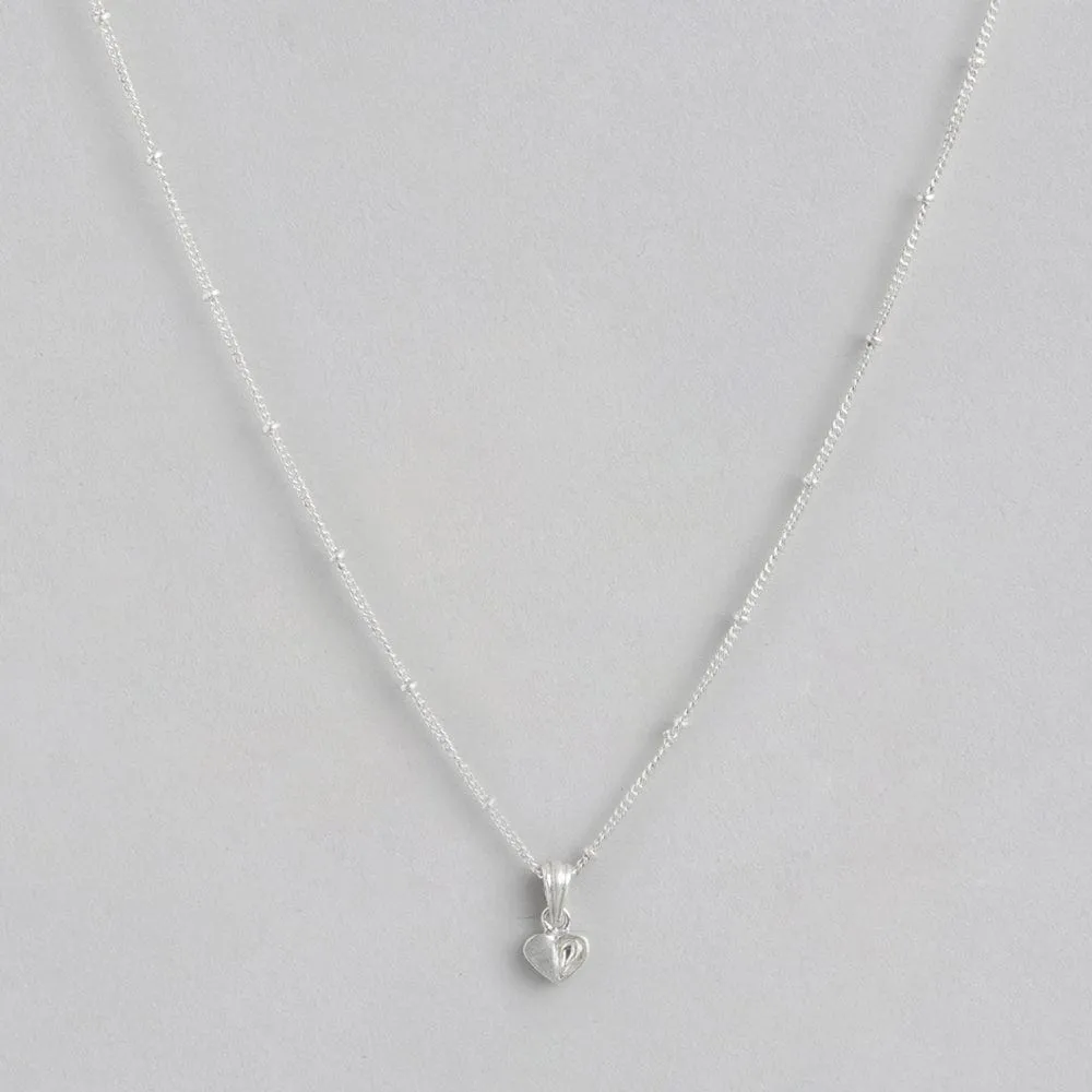 92.5 Silver Kundan heart Necklace