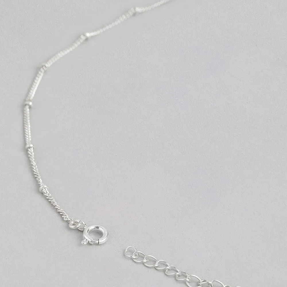 92.5 Silver Kundan heart Necklace
