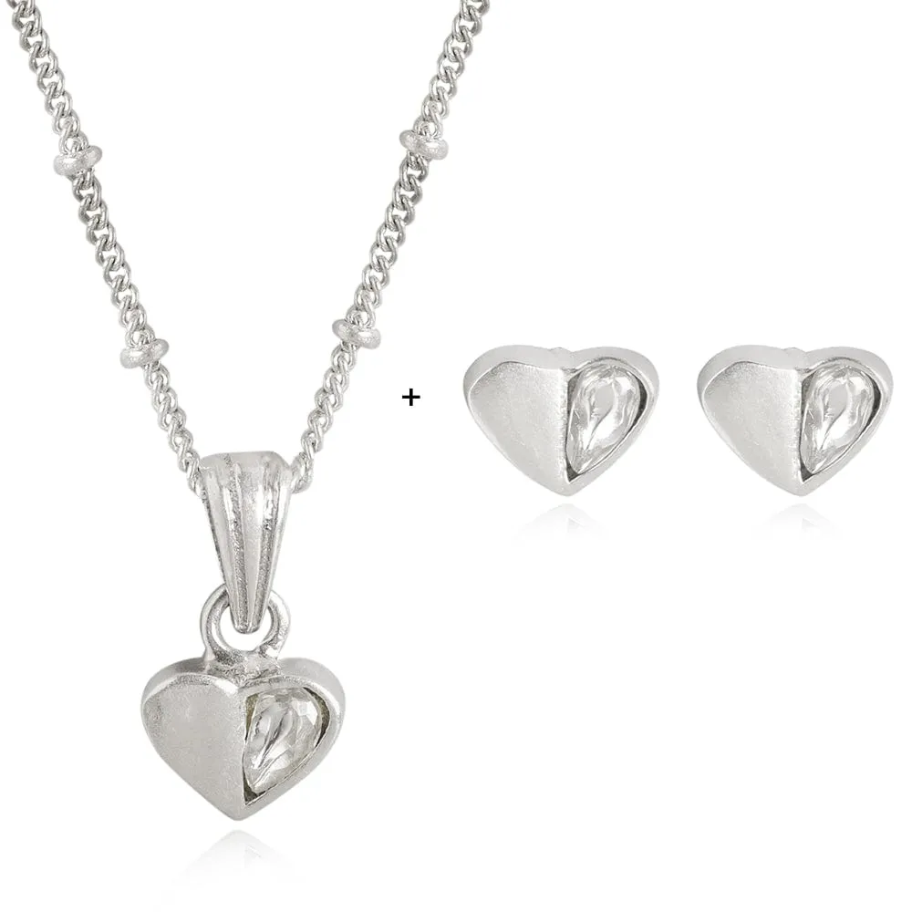 92.5 Silver Kundan heart Necklace