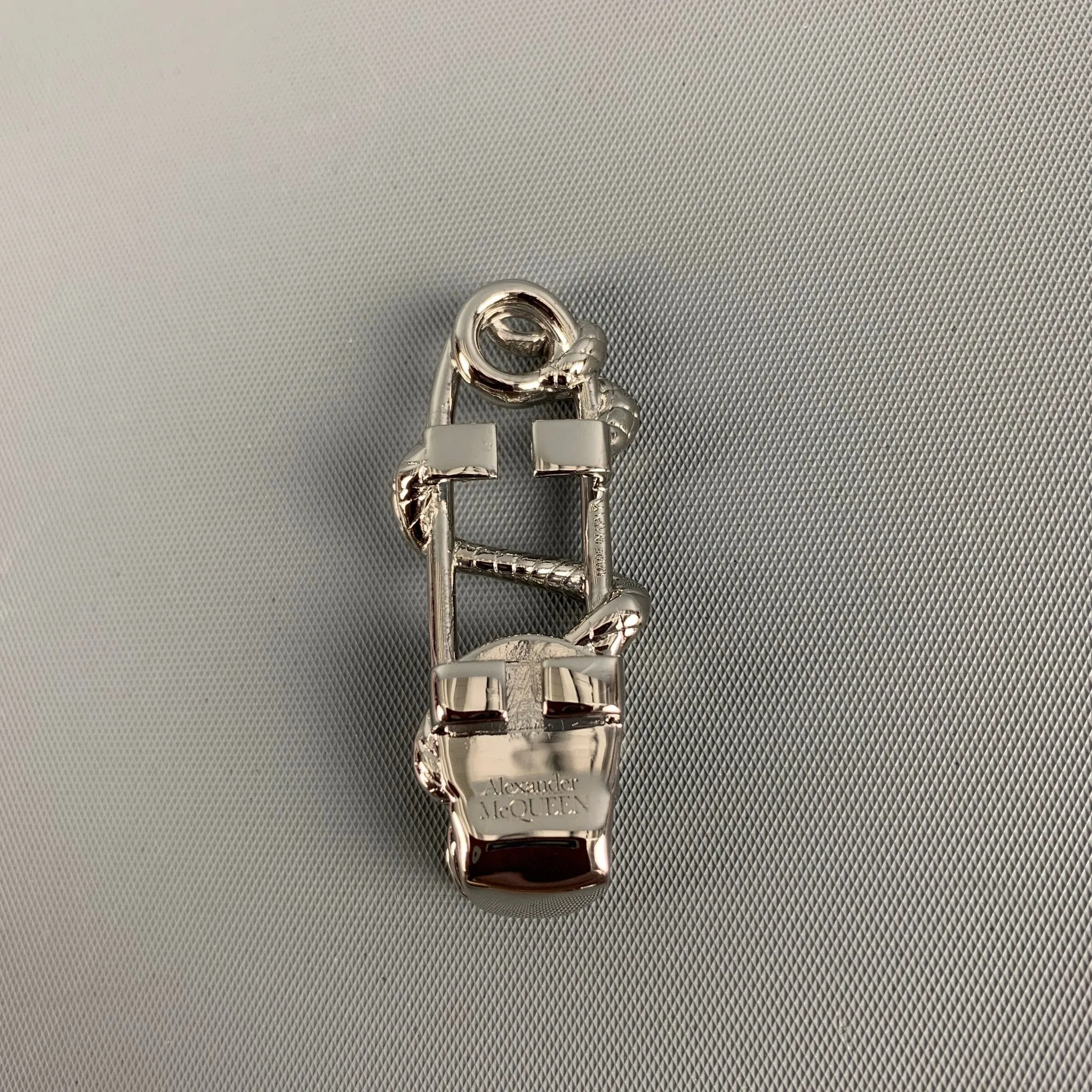 ALEXANDER MCQUEEN Silver Skull Snake Sneaker Charm