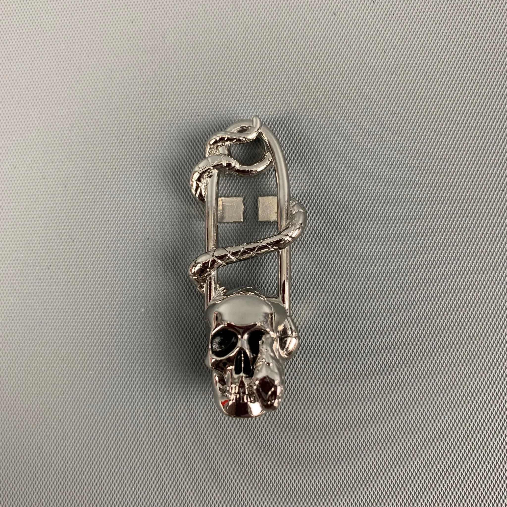 ALEXANDER MCQUEEN Silver Skull Snake Sneaker Charm