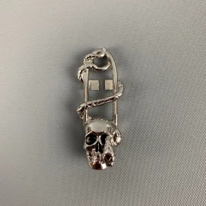 ALEXANDER MCQUEEN Silver Skull Snake Sneaker Charm