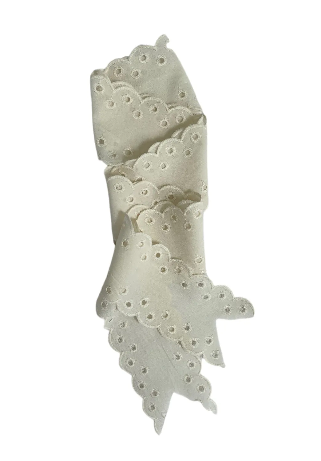 Antique Eyelet Scallop Ribbon - Wide & Short