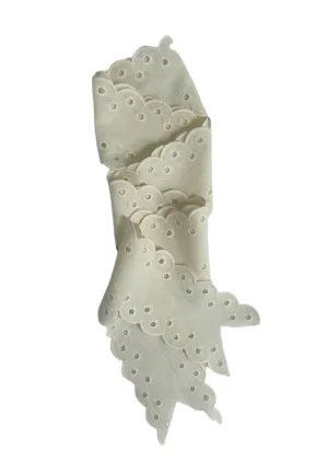 Antique Eyelet Scallop Ribbon - Wide & Short