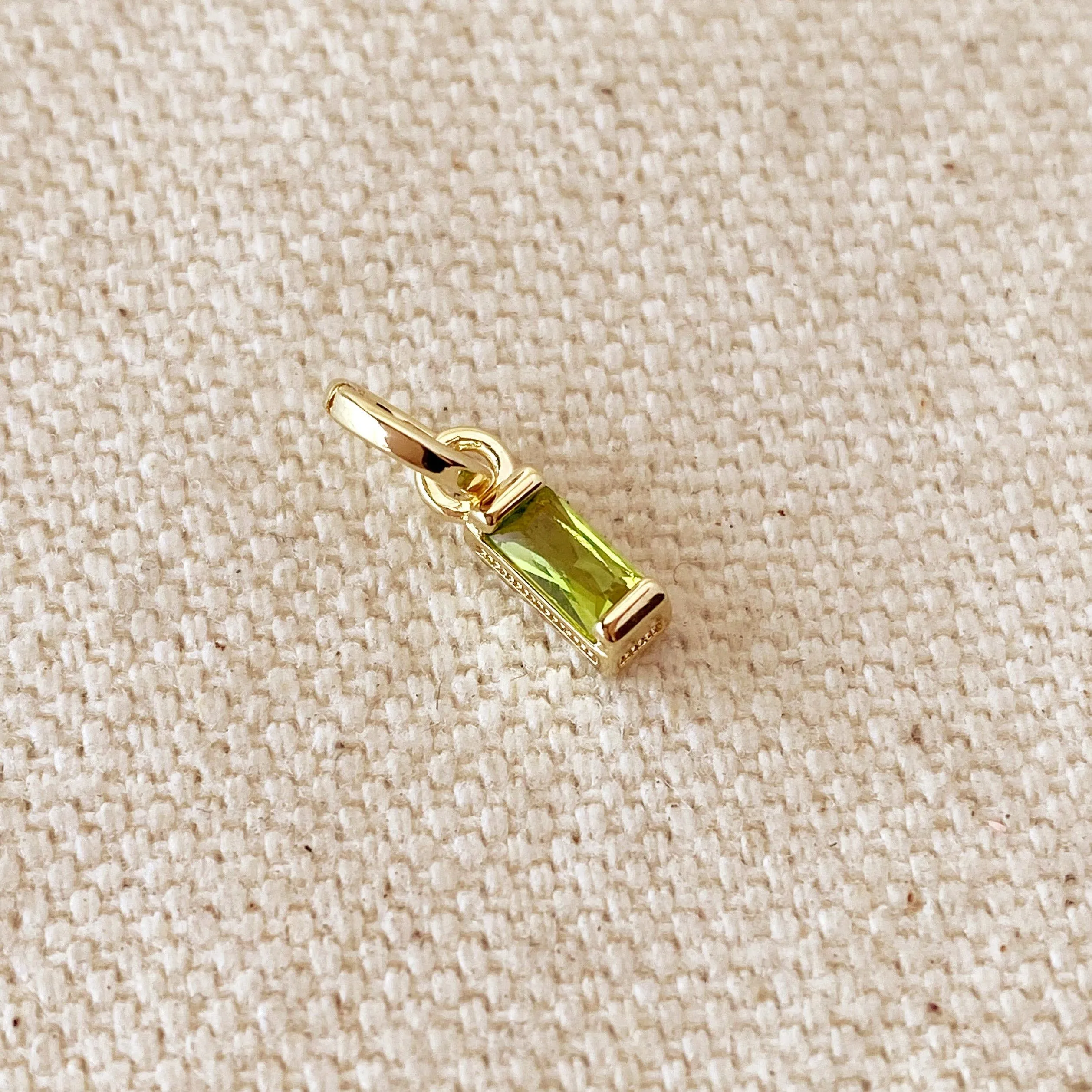 Baguette Birthstone Charm