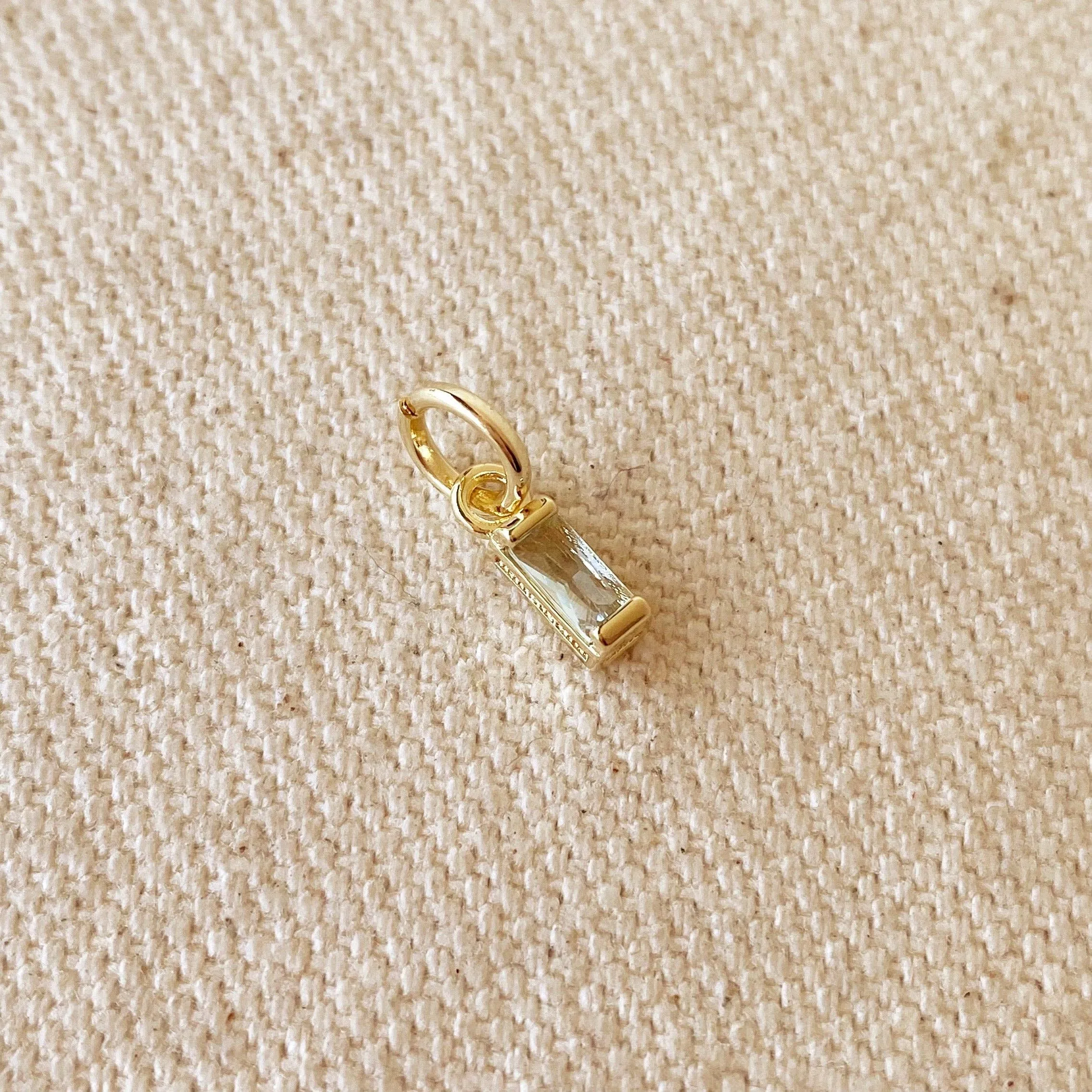 Baguette Birthstone Charm