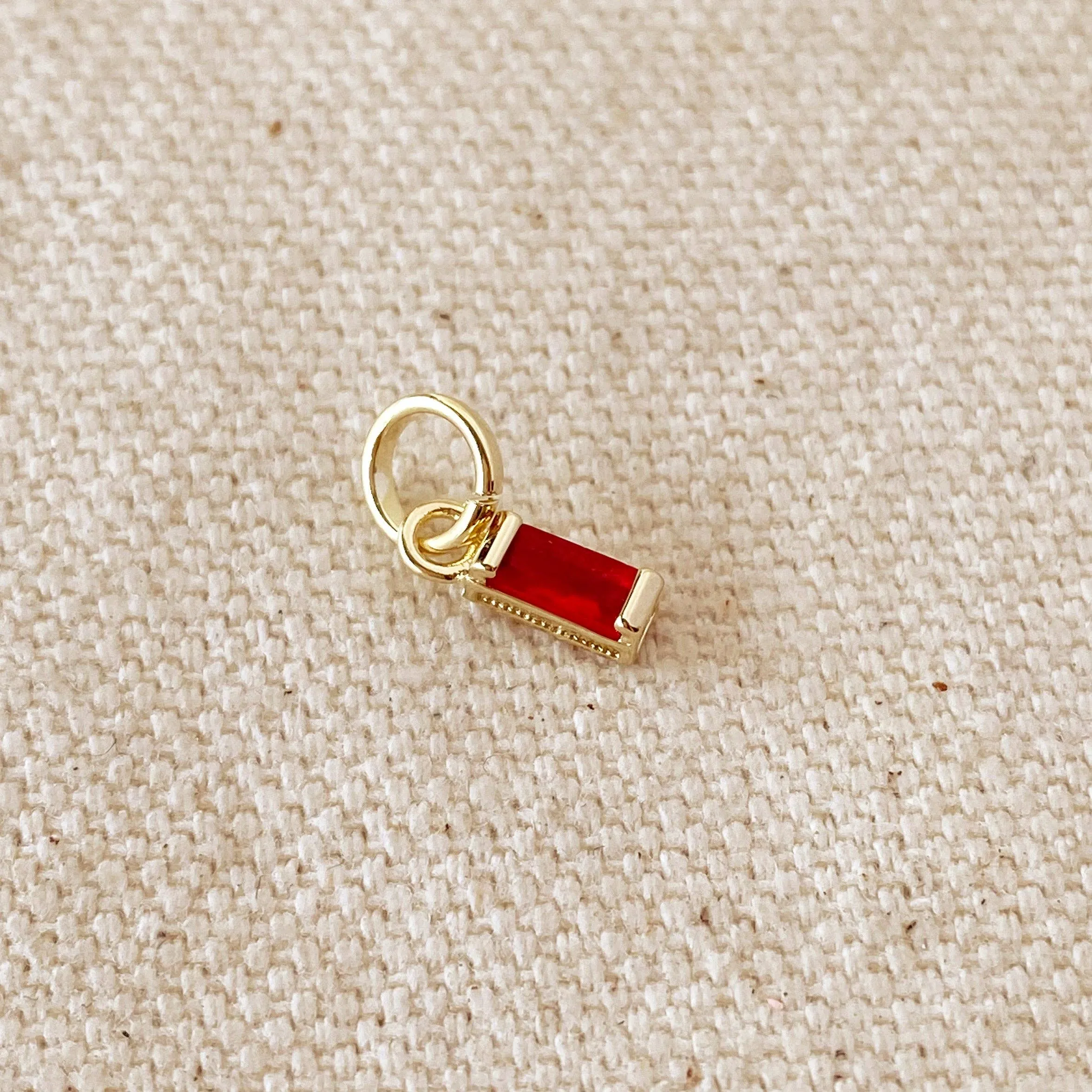 Baguette Birthstone Charm