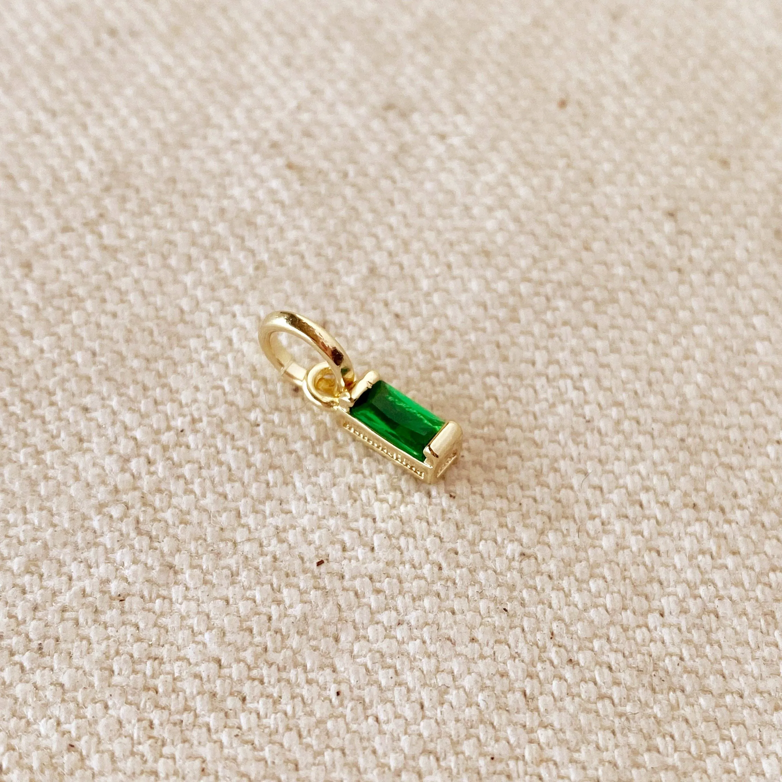 Baguette Birthstone Charm