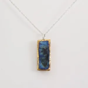 Blue Reef Small Drop Sterling Silver Pendant
