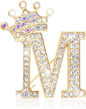 Brooches and Pins for Women Initial Brooch Pin Bag Charm Rhinestone Brooches for Wedding Dress Backpacks Clothing Crafts Accessories Custom Jewelry Gift