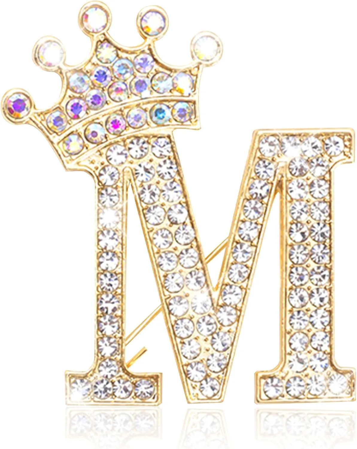 Brooches and Pins for Women Initial Brooch Pin Bag Charm Rhinestone Brooches for Wedding Dress Backpacks Clothing Crafts Accessories Custom Jewelry Gift