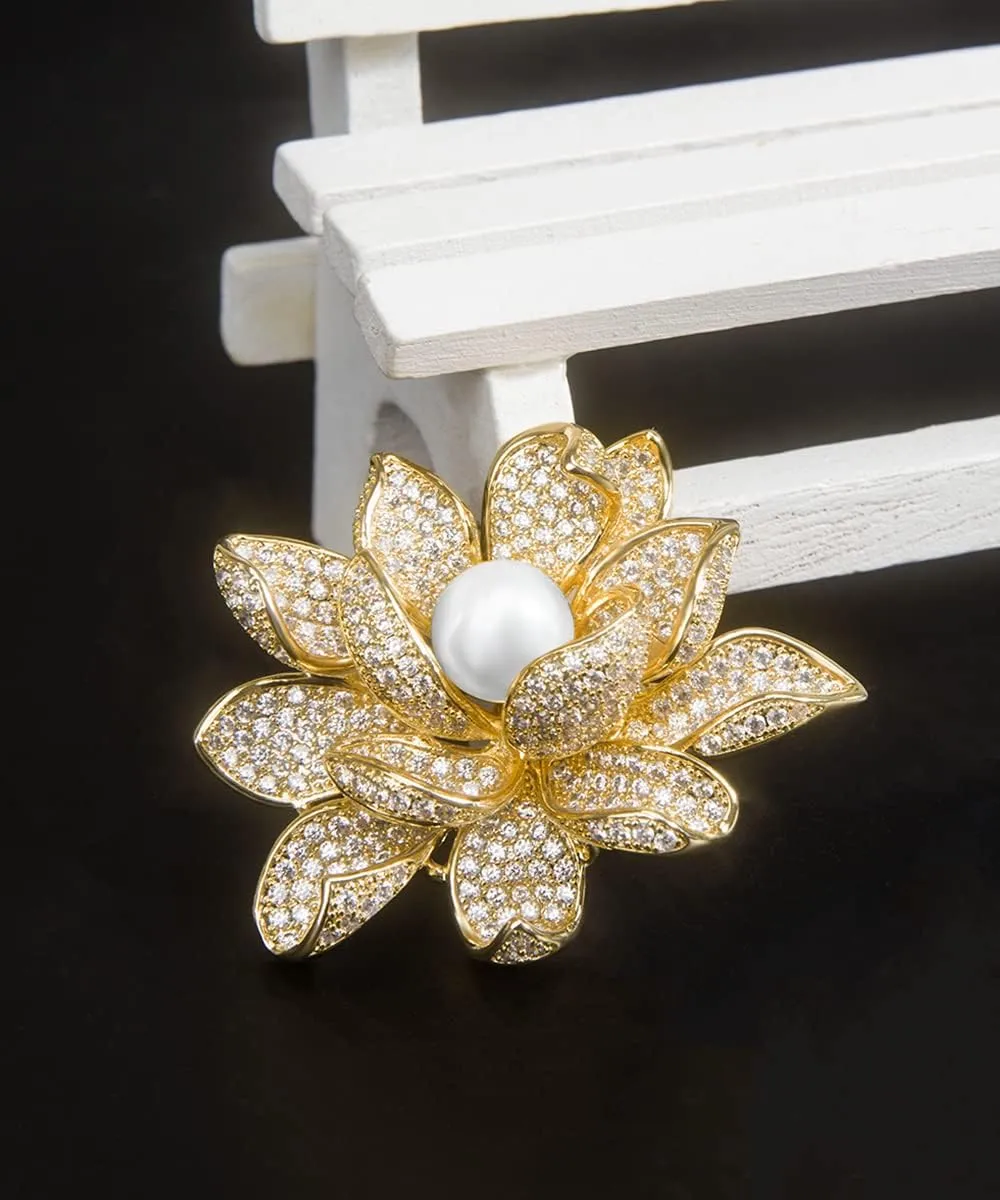 Brooches for Women, Cubic Zirconias Broach Pin Fashion Jewelry Gift Brooch Pins for Wedding Party Birthday Banquet