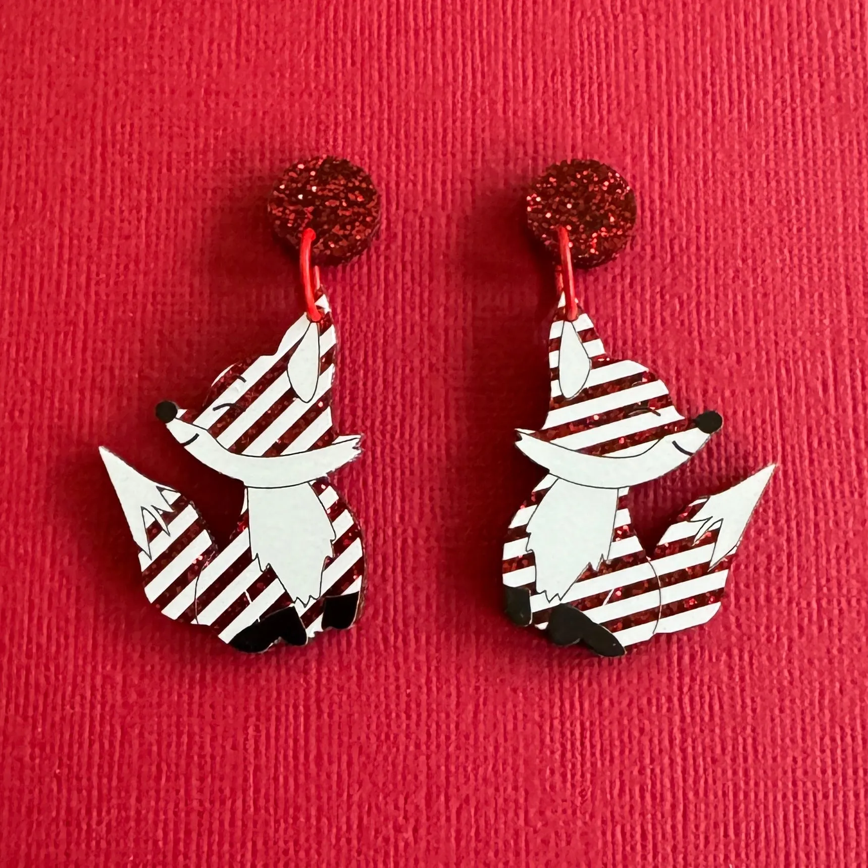 Candy 🦊 fox - earrings - Set of 2