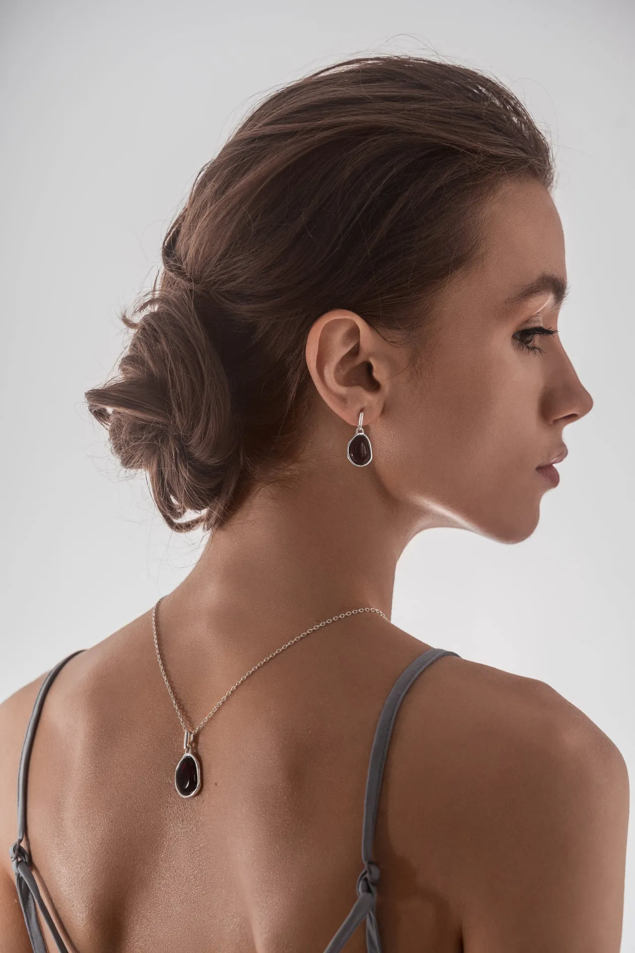 Cherry Amber ELEMENTS Drop Earrings - Baltic Amber & Sterling Silver