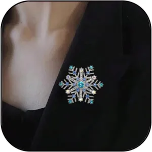 Christmas Snowflake Brooch Pin for Women Winter Rhinestone Snowflake Brooch Pin Accessories Christmas Xmas Costume Brooch Jewelry