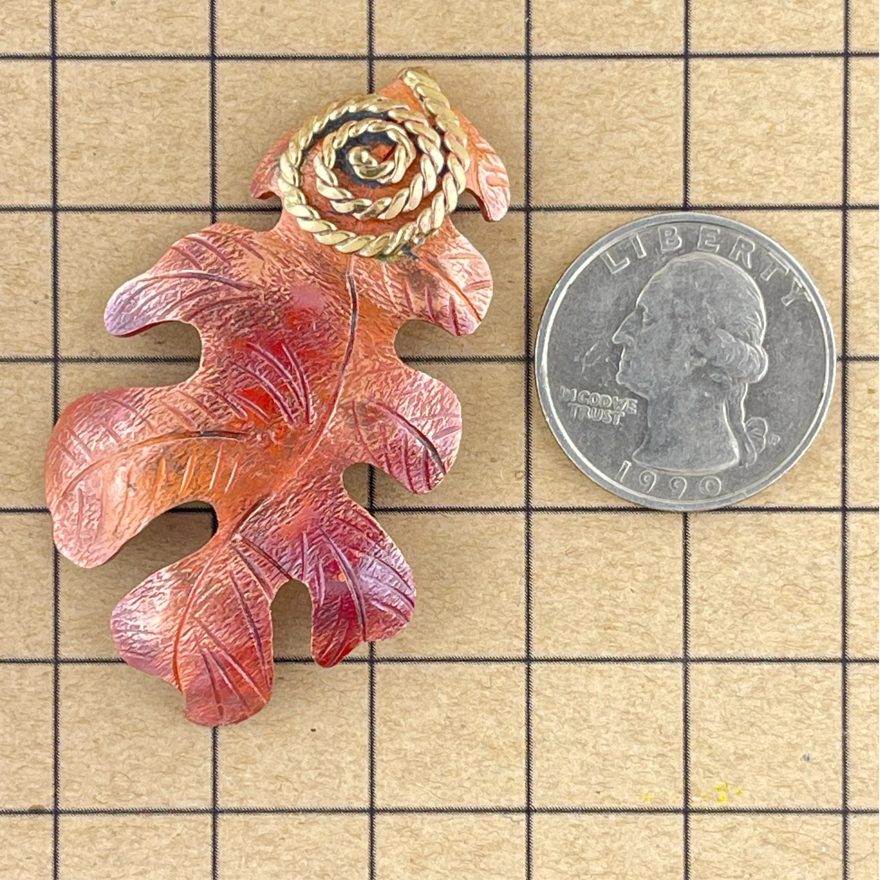 Copper Oak Leaf Pendant