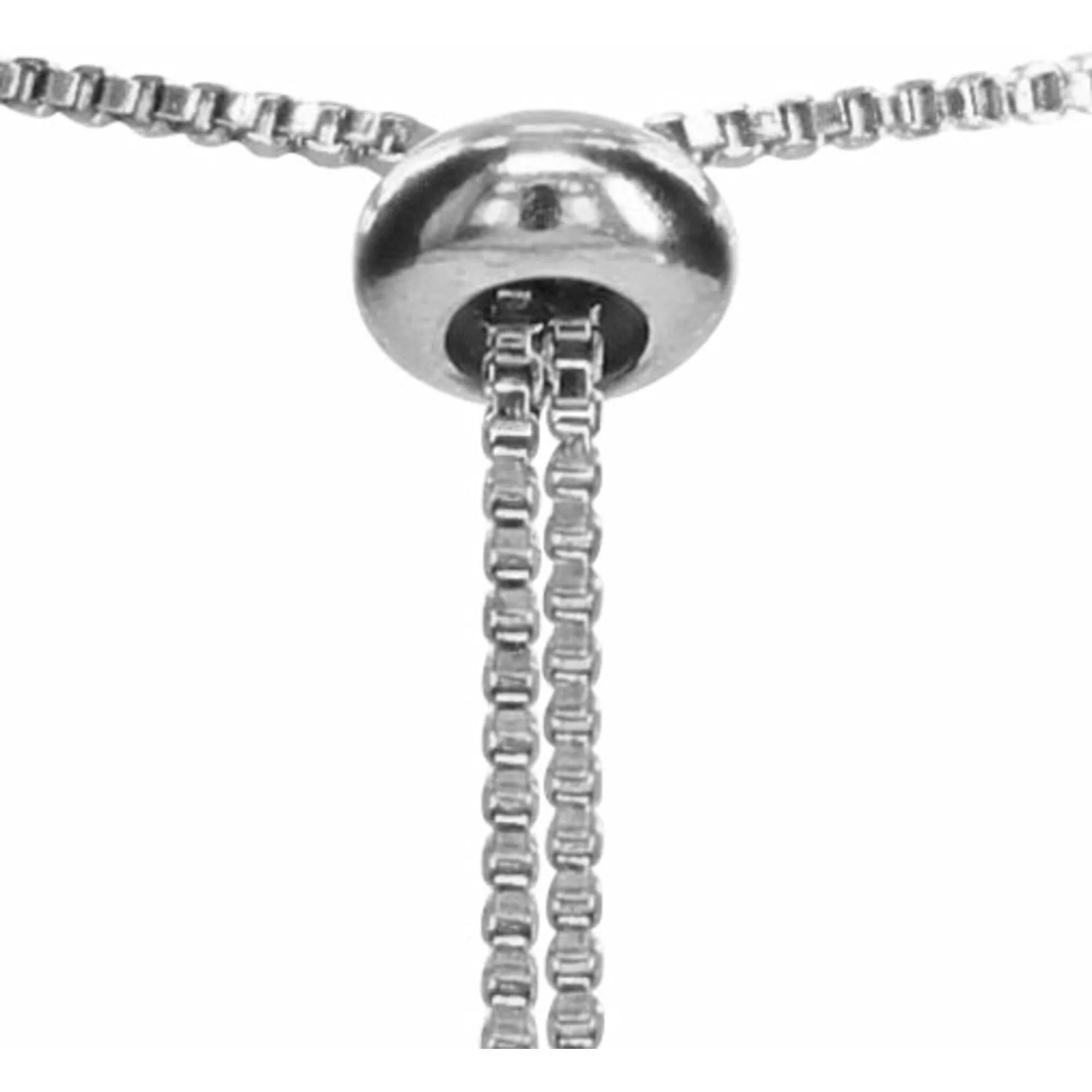 Crystal Flora in Rhodium 4.5" Austrian Crystal Drawstring Bracelet