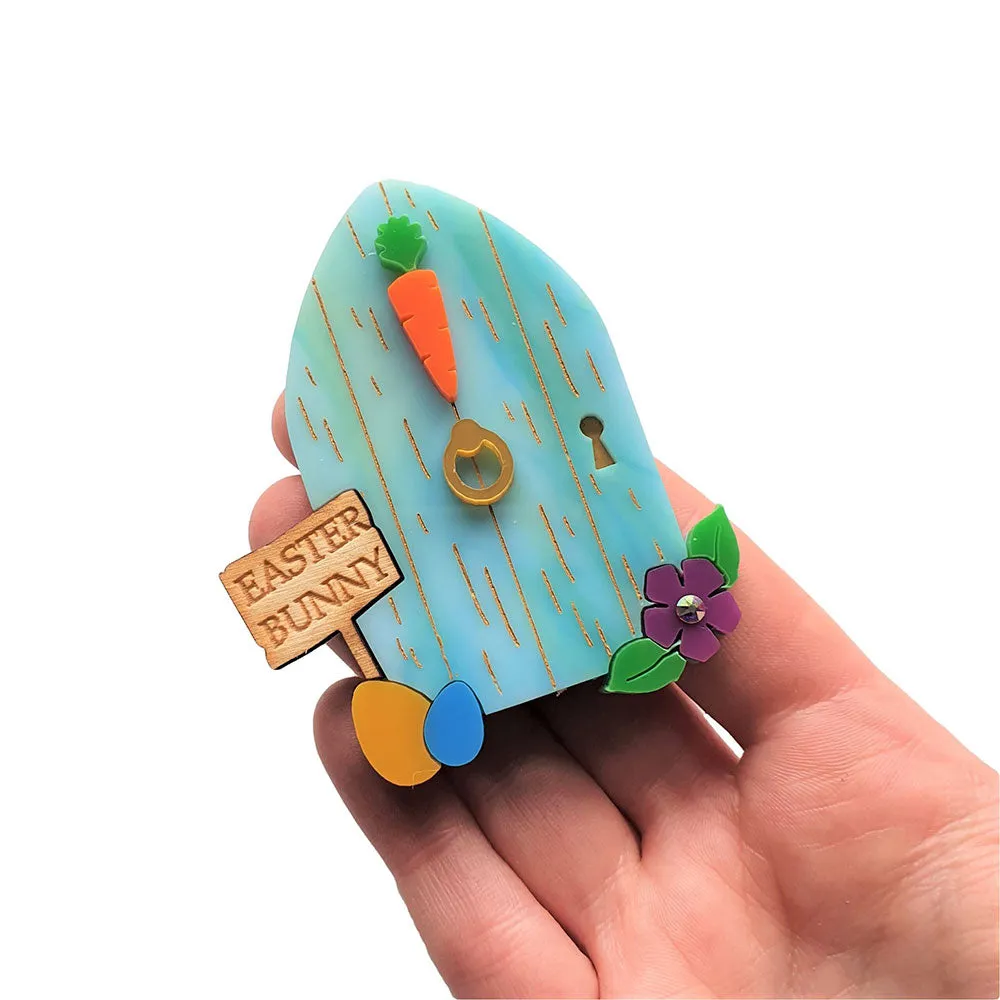 Easter Bunny House Brooch by Cherryloco - 10064