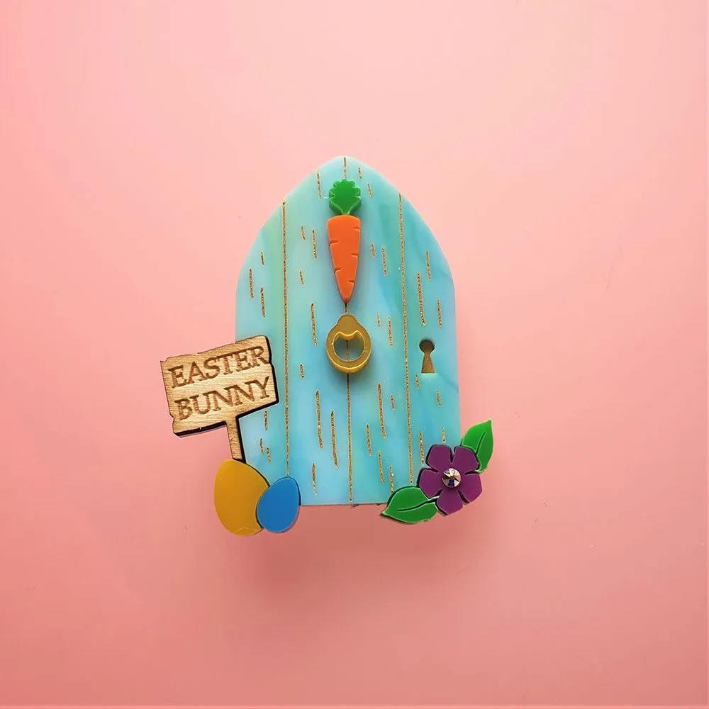 Easter Bunny House Brooch by Cherryloco - 10064