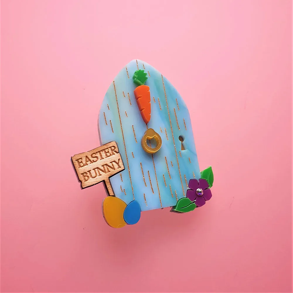 Easter Bunny House Brooch by Cherryloco - 10064