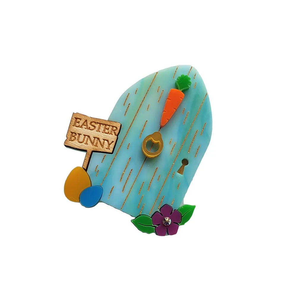 Easter Bunny House Brooch by Cherryloco - 10064