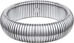 FOCALOOK Bangle Bracelets for Women, Gold Chunky Stretch Bracelet Stack, Flexible Wide Wristband Bracelet Trendy