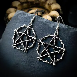 Forest Pentacle Earrings