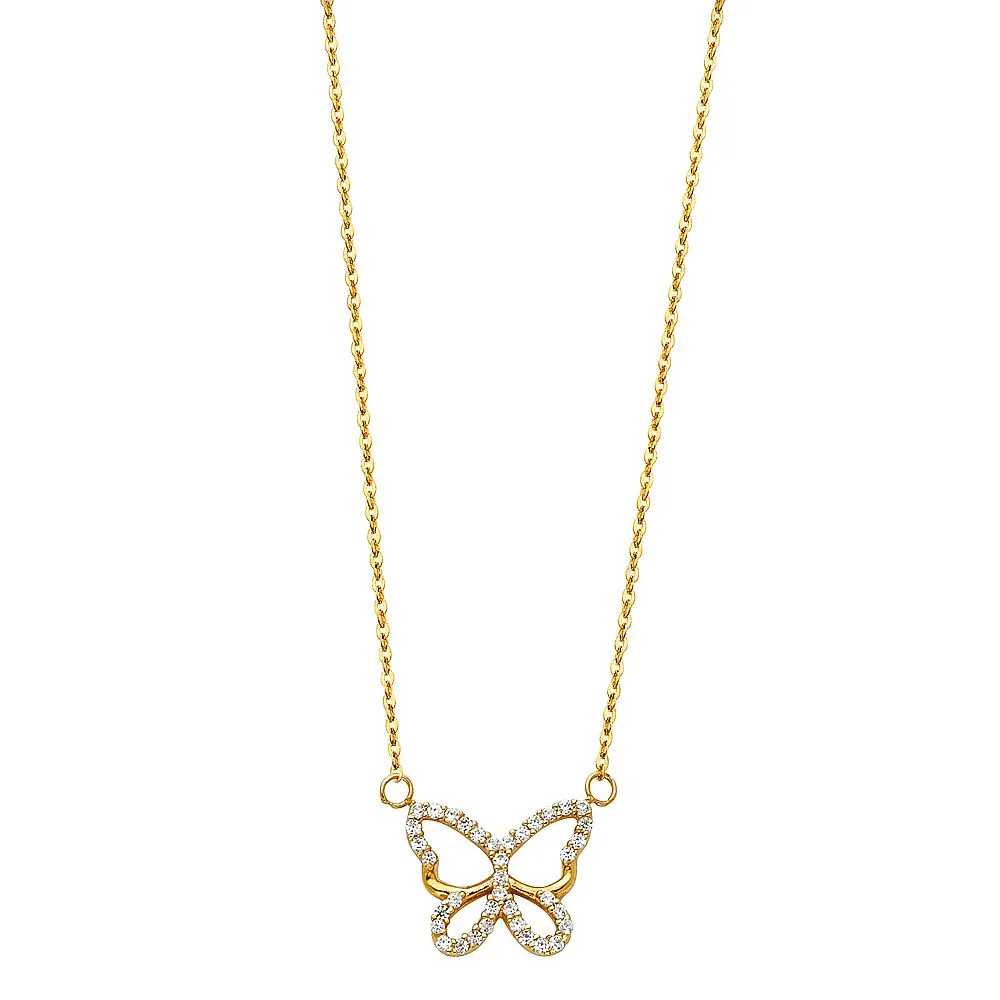 Gold Butterfly Charm Necklace Model-NK0106