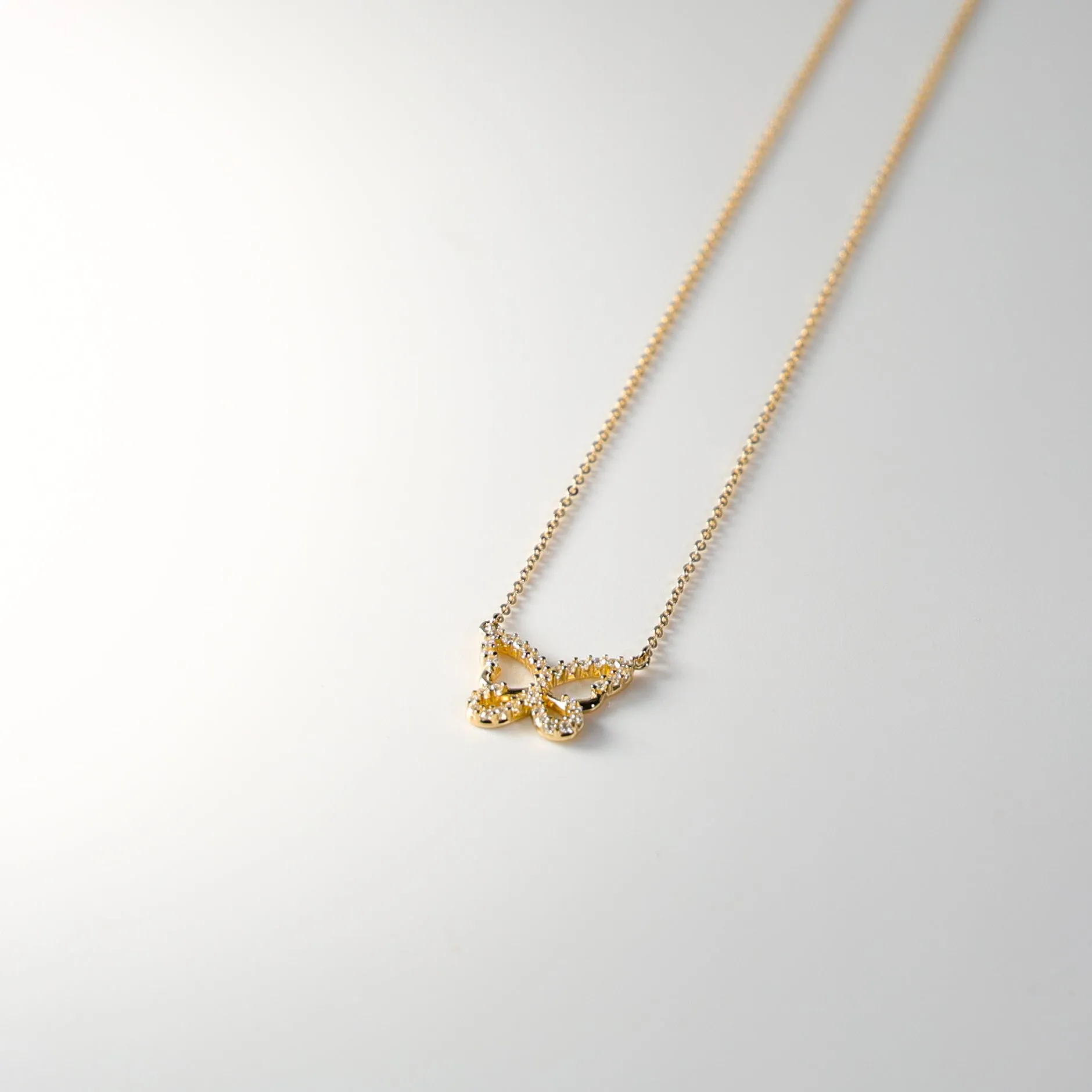 Gold Butterfly Charm Necklace Model-NK0106