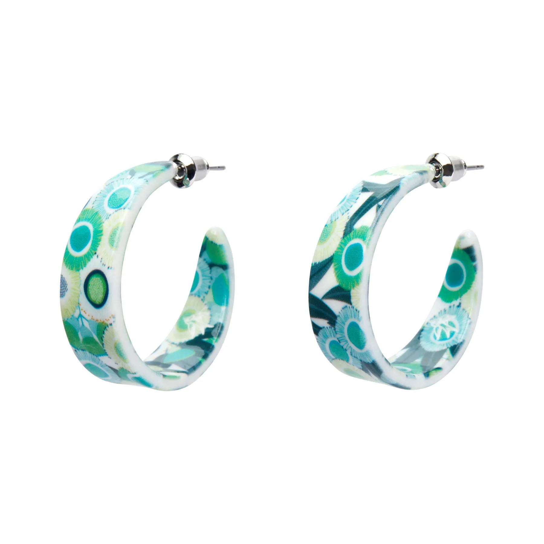 Hoop Stud Floral Essential Earrings by Erstwilder in Multiple Colors!