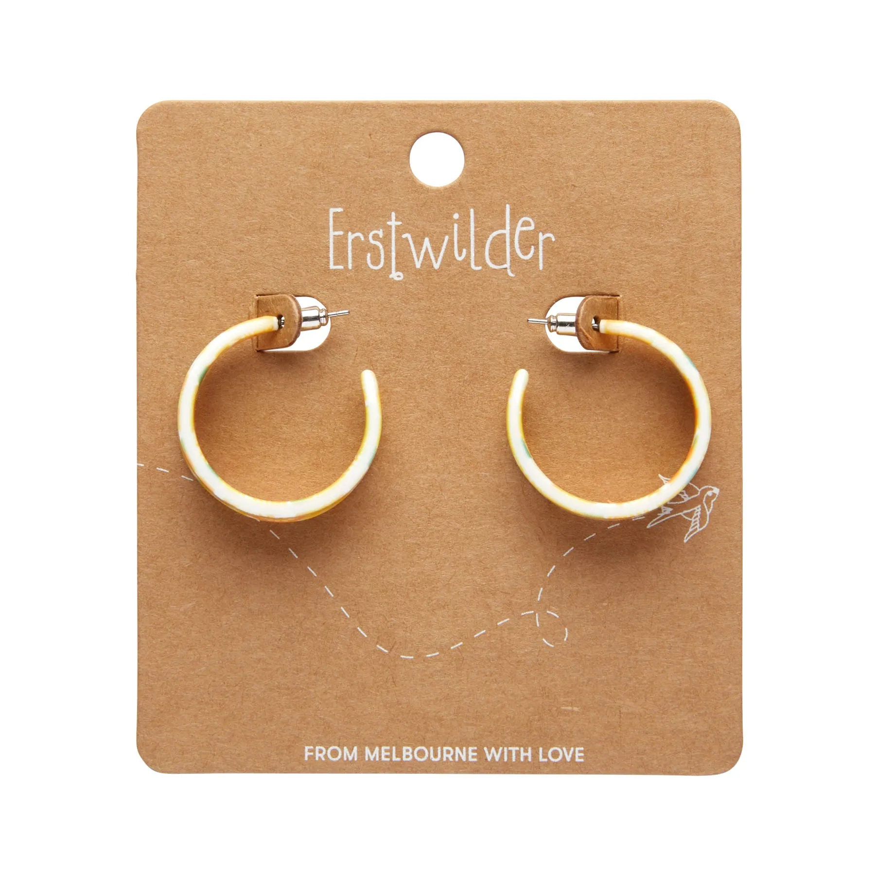 Hoop Stud Floral Essential Earrings by Erstwilder in Multiple Colors!