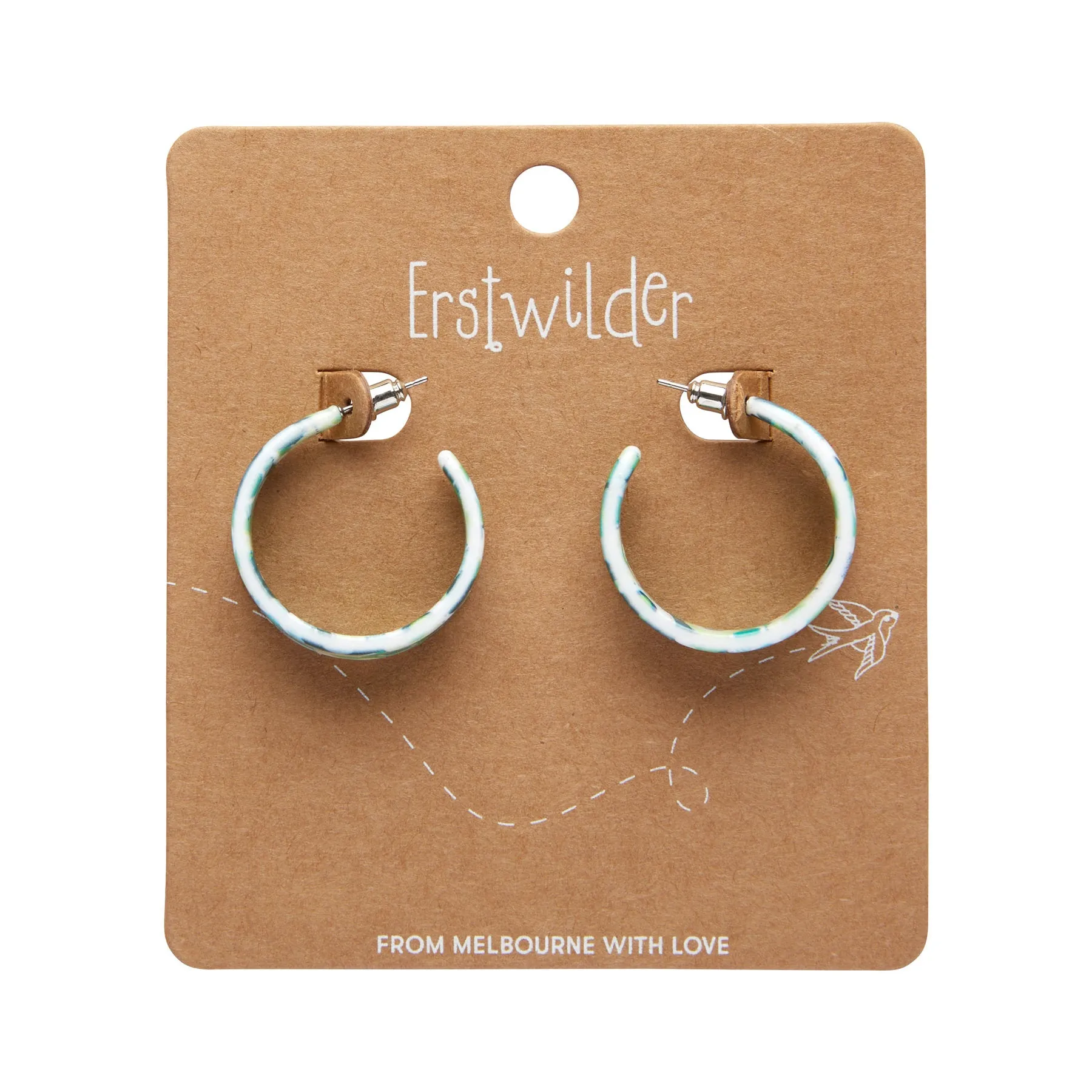 Hoop Stud Floral Essential Earrings by Erstwilder in Multiple Colors!