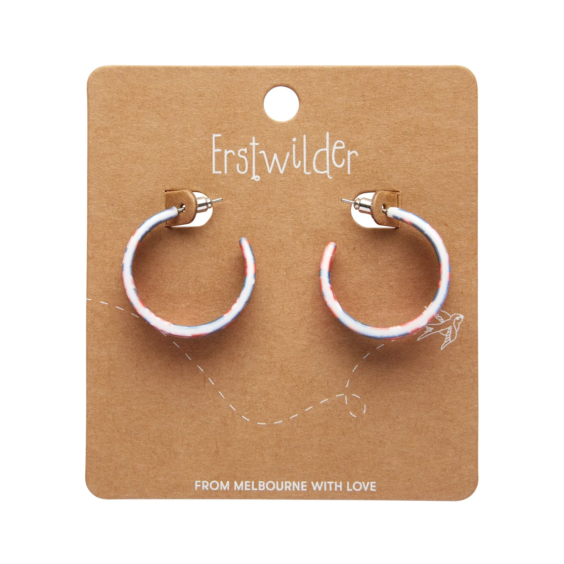 Hoop Stud Floral Essential Earrings by Erstwilder in Multiple Colors!