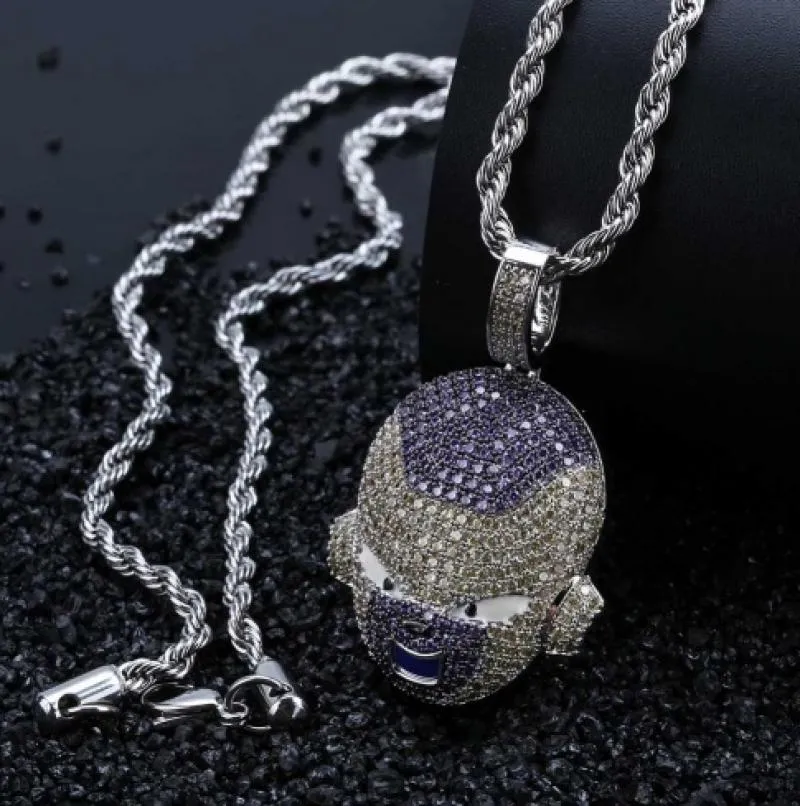 Iced Out Golden Frieza Final Form Pendant Necklace