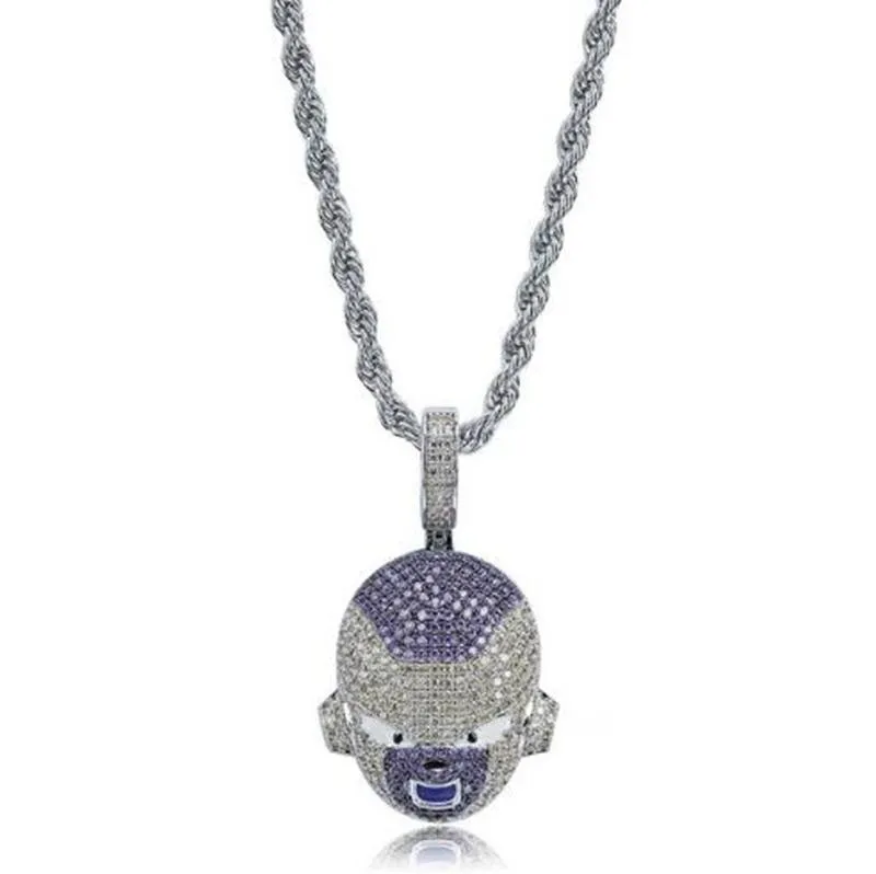 Iced Out Golden Frieza Final Form Pendant Necklace