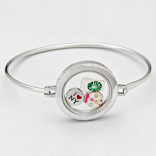 iLLASPARKZ "I Love NY" Charm Bangle Bracelet