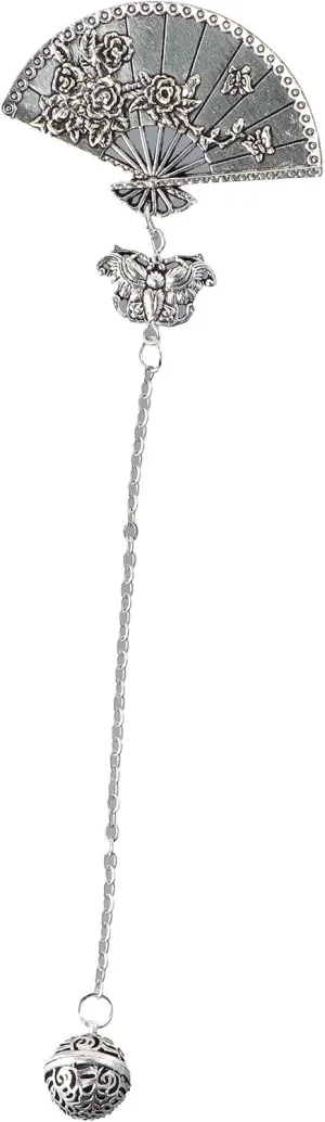 Leadigol Fan-Shaped Pin Retro Hook And Loop Women's Accessories Cheongsam Decoration Tassel Chinese Style Brooch