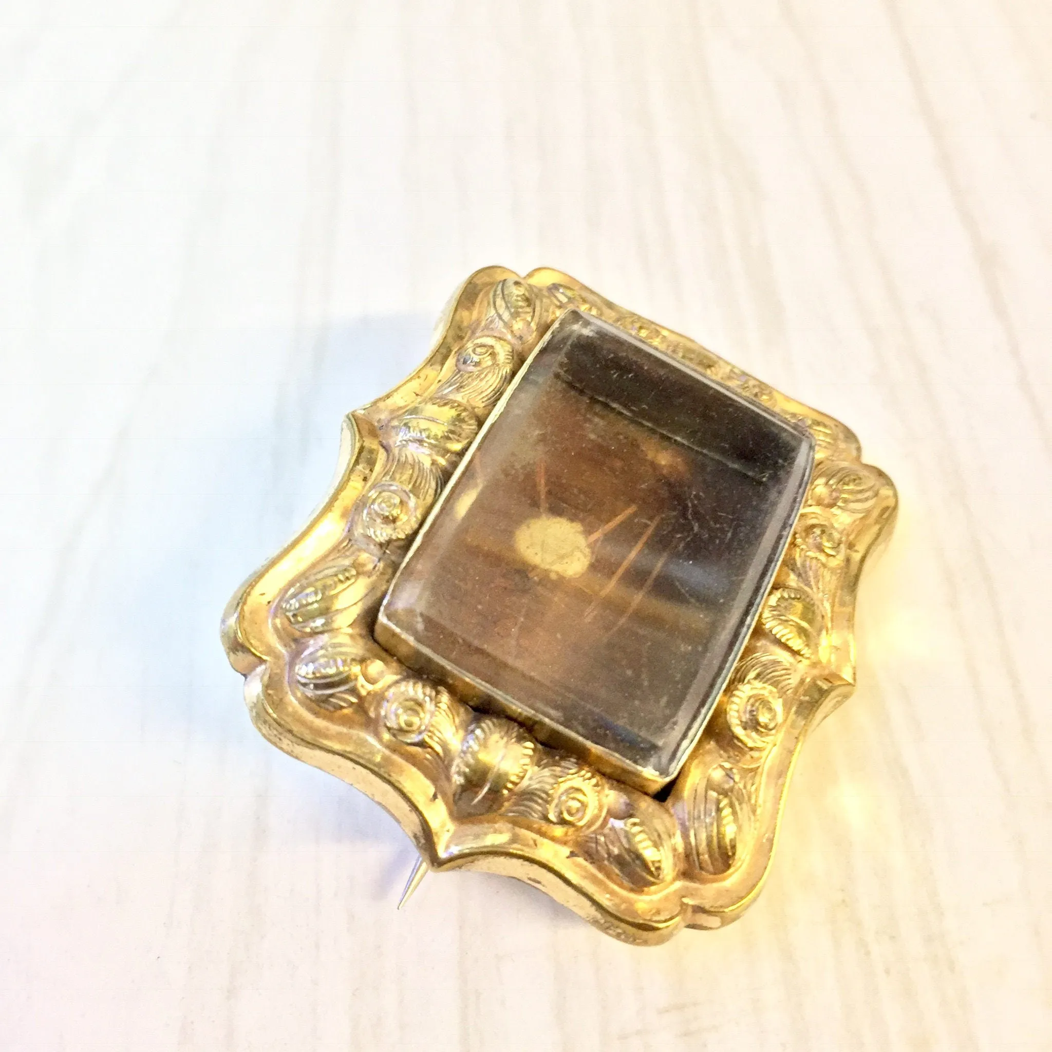 Lot of Four Antique Gold Filled Victorian Brooches | Victorian | Lot of Pins | Locket Pins | Vintage Pin Lot | Monogrammed Pins | Craft Idea