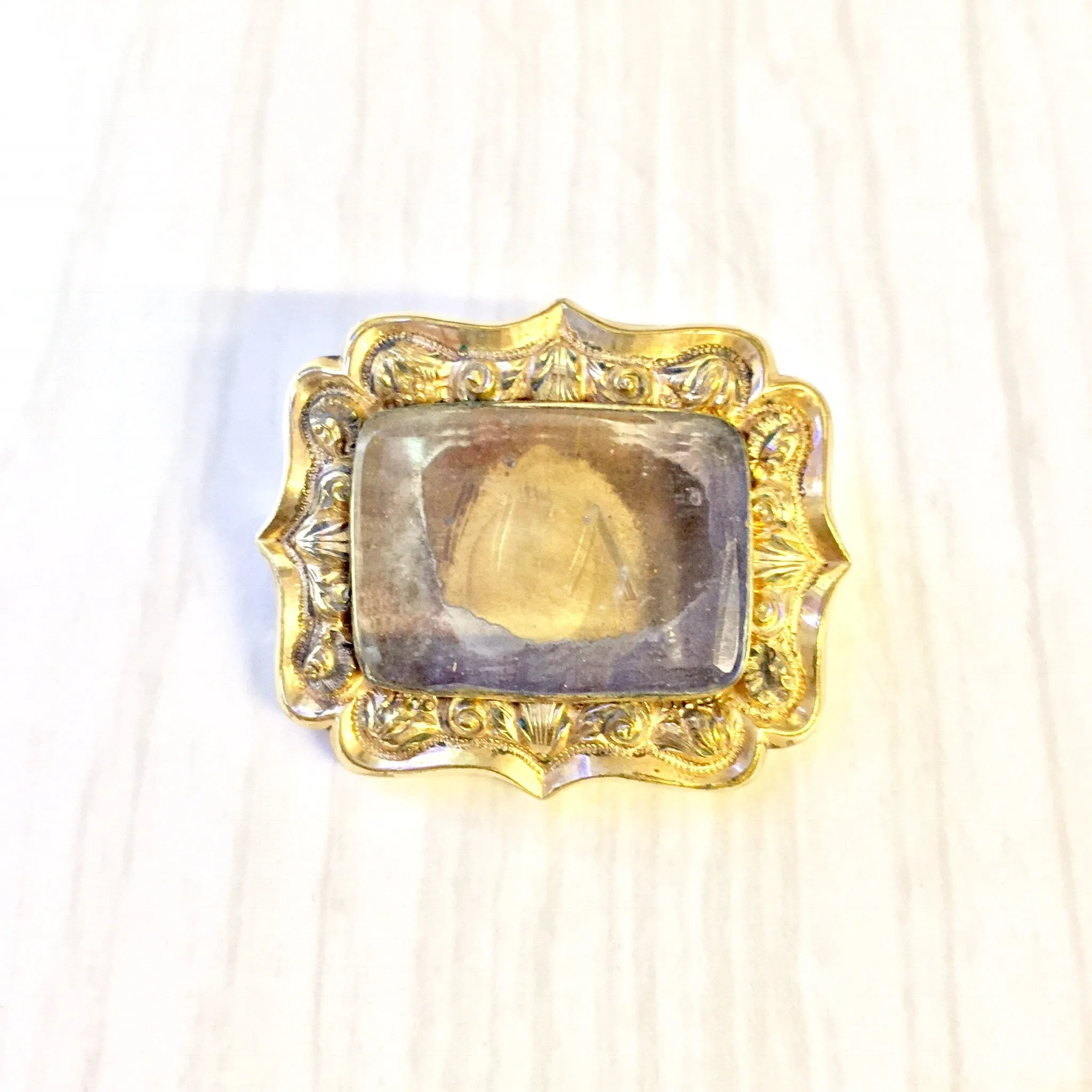 Lot of Four Antique Gold Filled Victorian Brooches | Victorian | Lot of Pins | Locket Pins | Vintage Pin Lot | Monogrammed Pins | Craft Idea