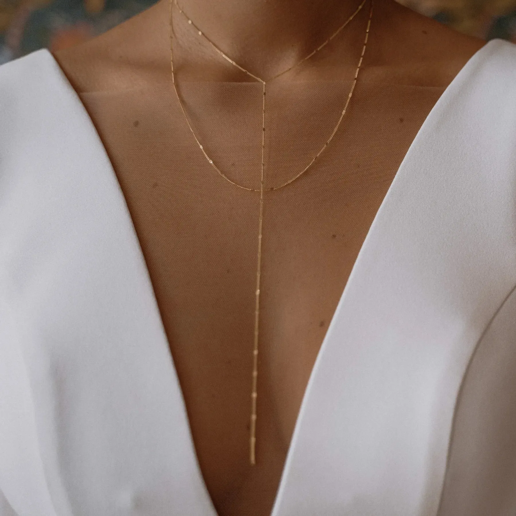 Love Local Ava Y Drop Double Layer Necklace