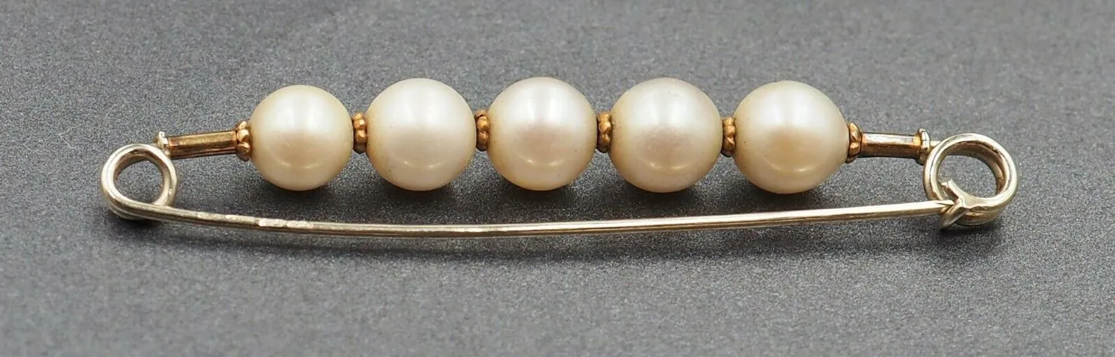 Pearl 9ct White & Yellow Gold Brooch