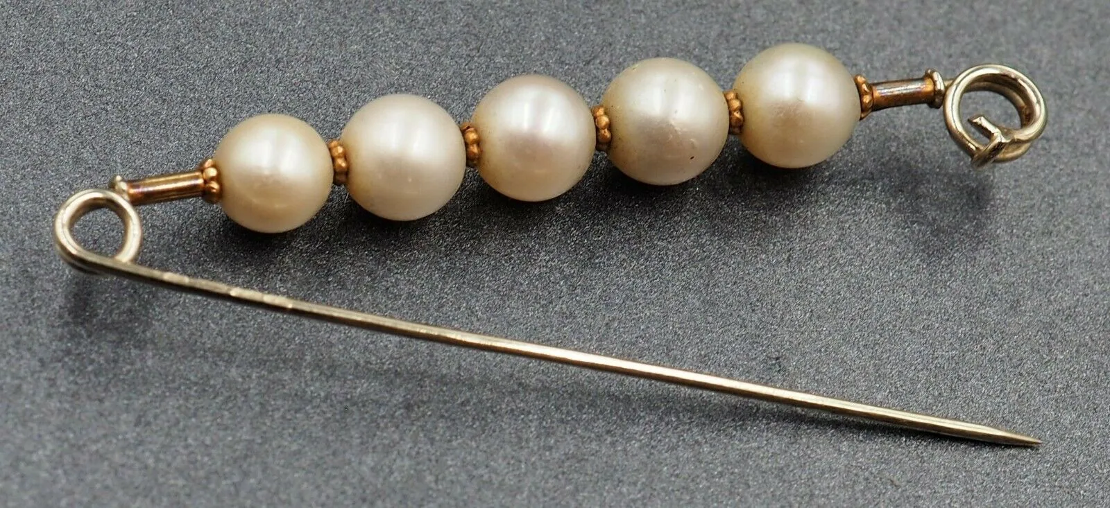 Pearl 9ct White & Yellow Gold Brooch