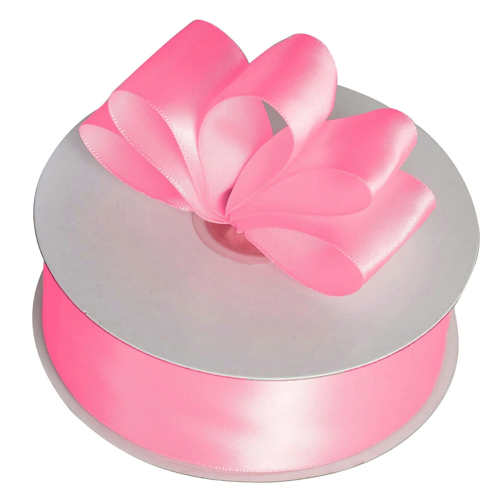 Pink Single Face Decorative Satin Ribbon 50 Yards 1.5"