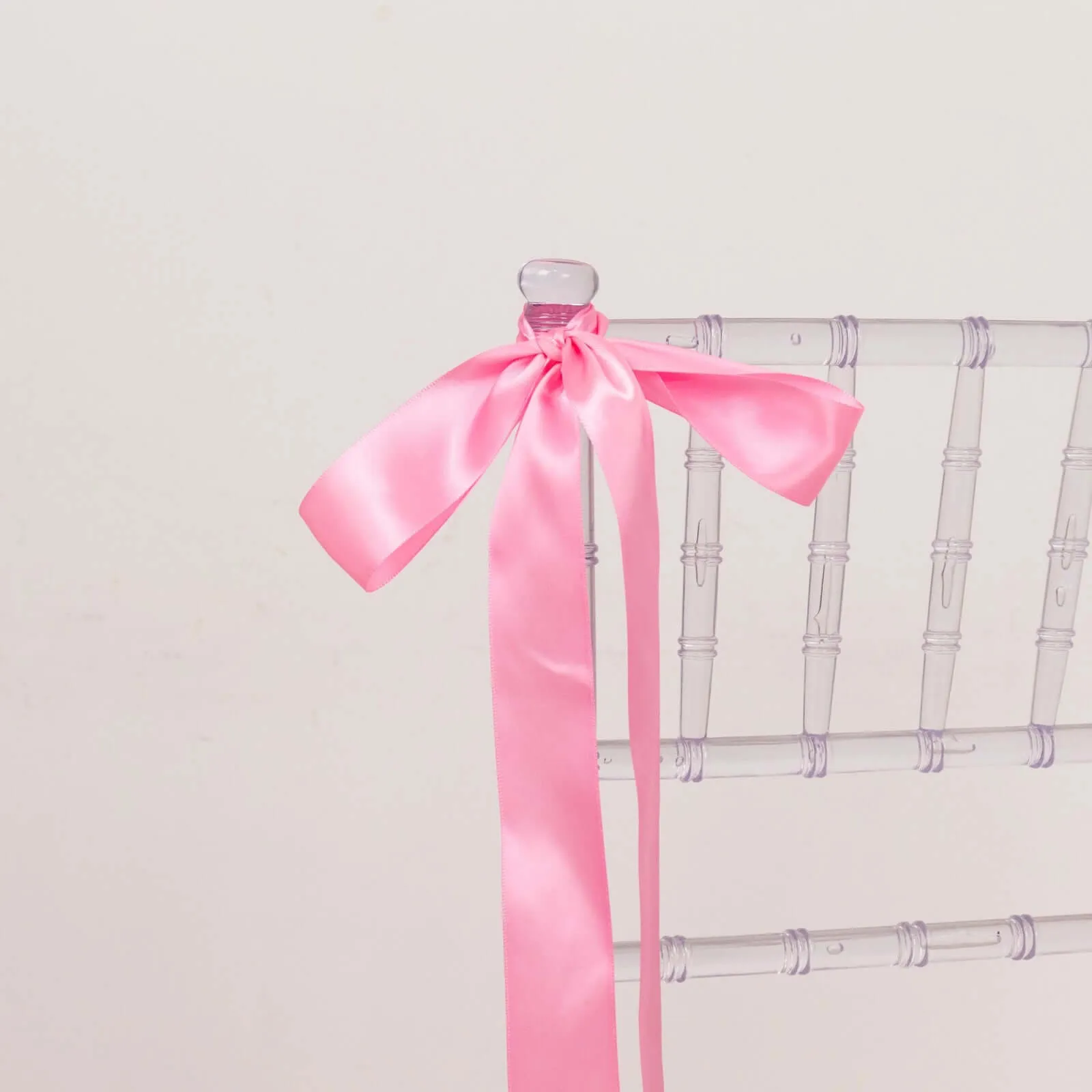 Pink Single Face Decorative Satin Ribbon 50 Yards 1.5"