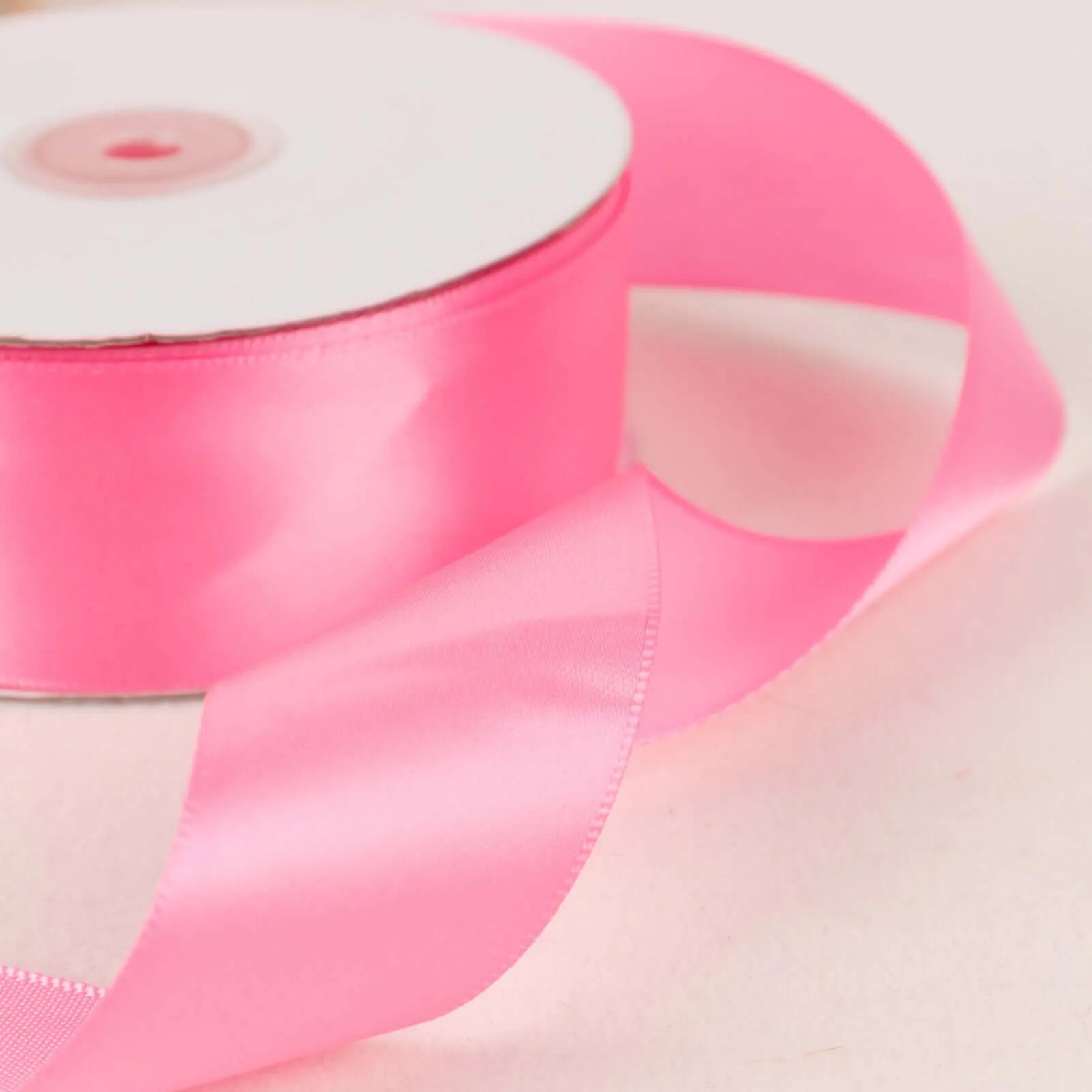 Pink Single Face Decorative Satin Ribbon 50 Yards 1.5"