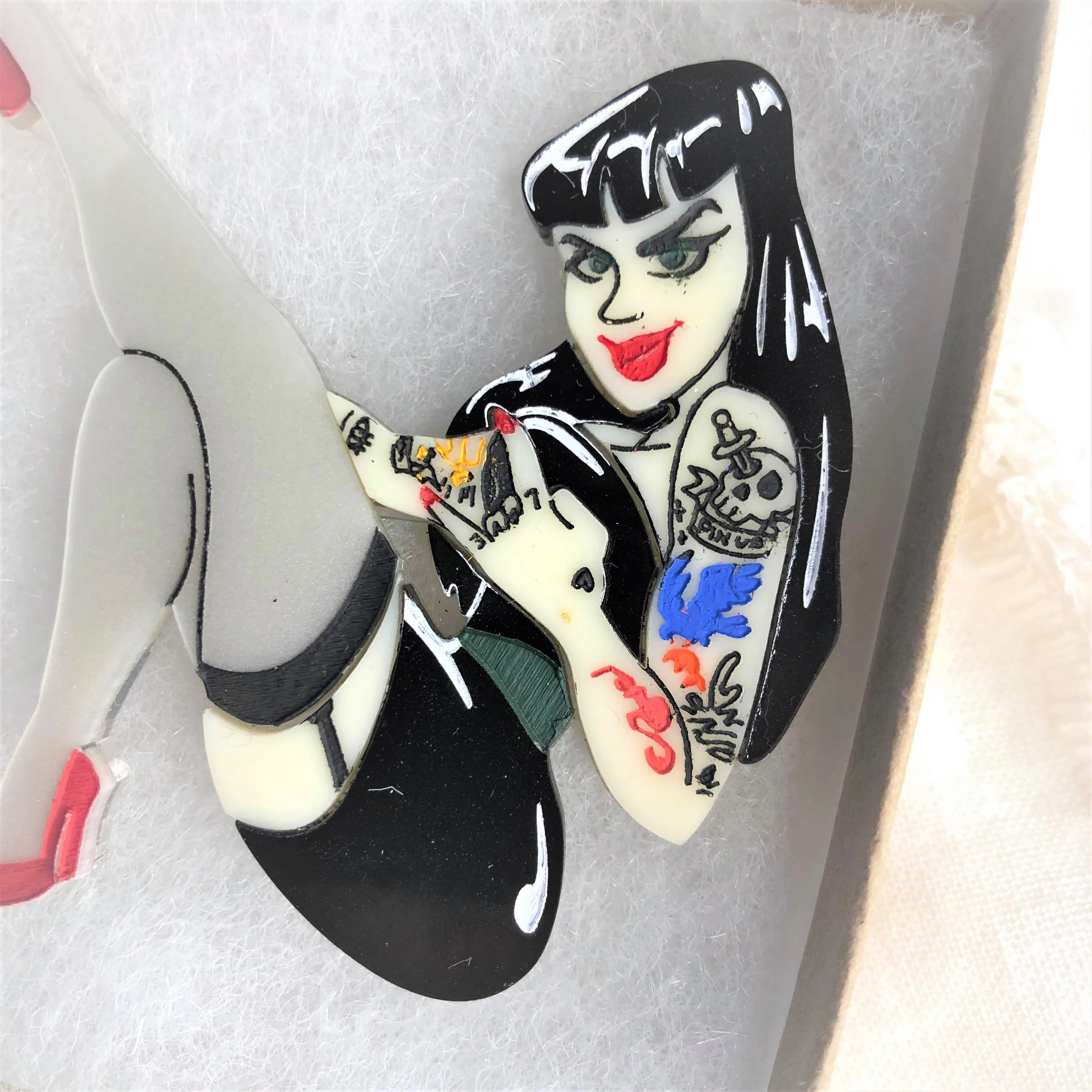 Psychobilly Girl Brooch - Exclusive to Lana-Rose | CLEARANCE