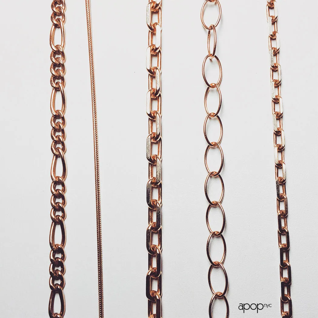 "Daisy" Rosy Oval Link Necklace